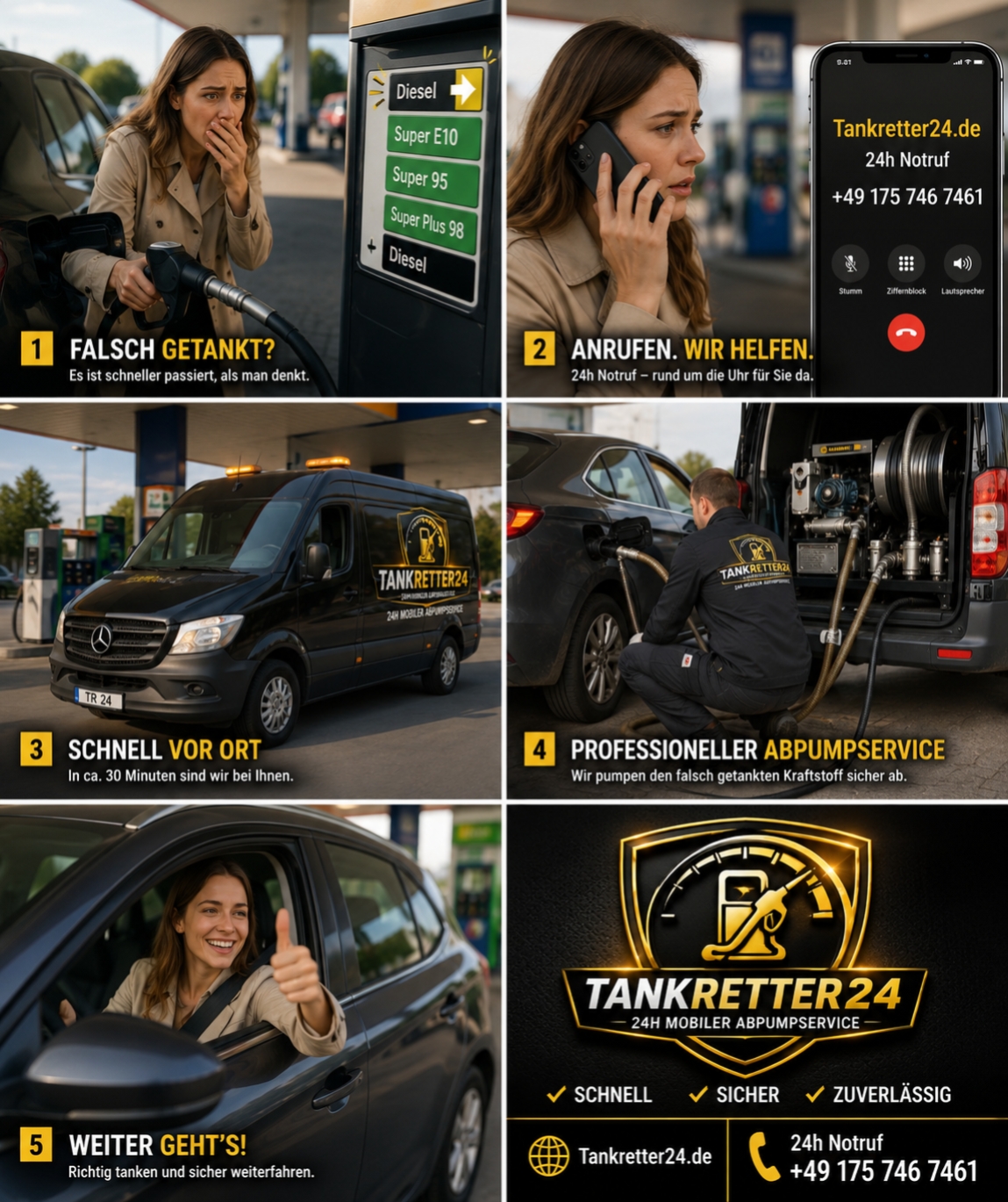 Tankretter24 Einsatzfahrzeug – 24h Abpumpservice