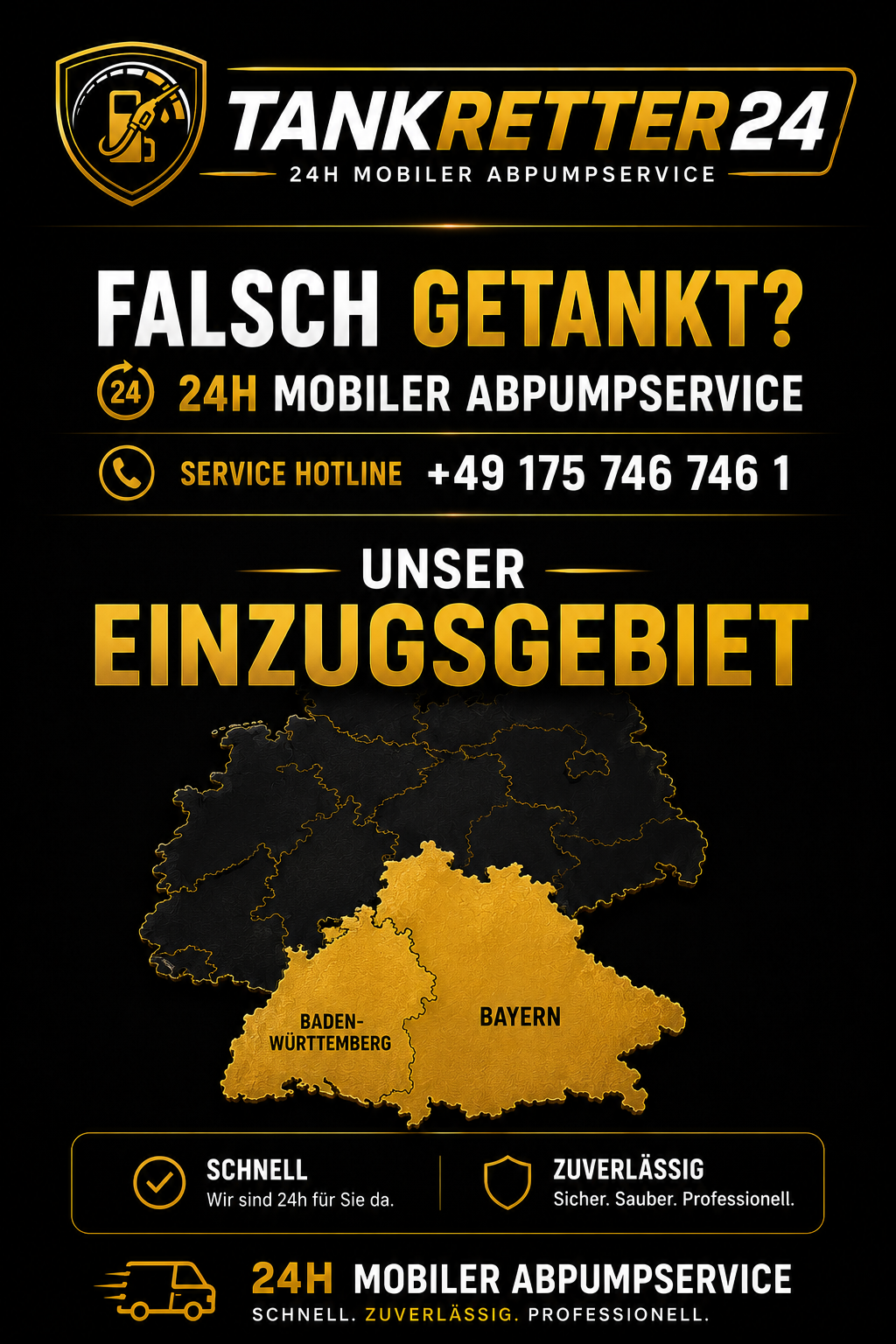 Tankretter24 – Falsch getankt? Wir helfen sofort